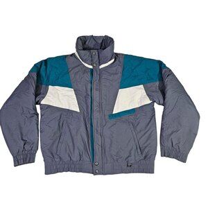 Vintage Profile Mens XL Winter Jacket Colorblock Nylon Polyester 90s Thailand